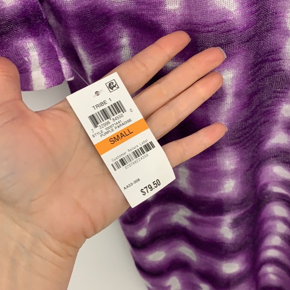 INC Tie Dye Open Front Cardigan Sweater Purple - Picture 8 of 8